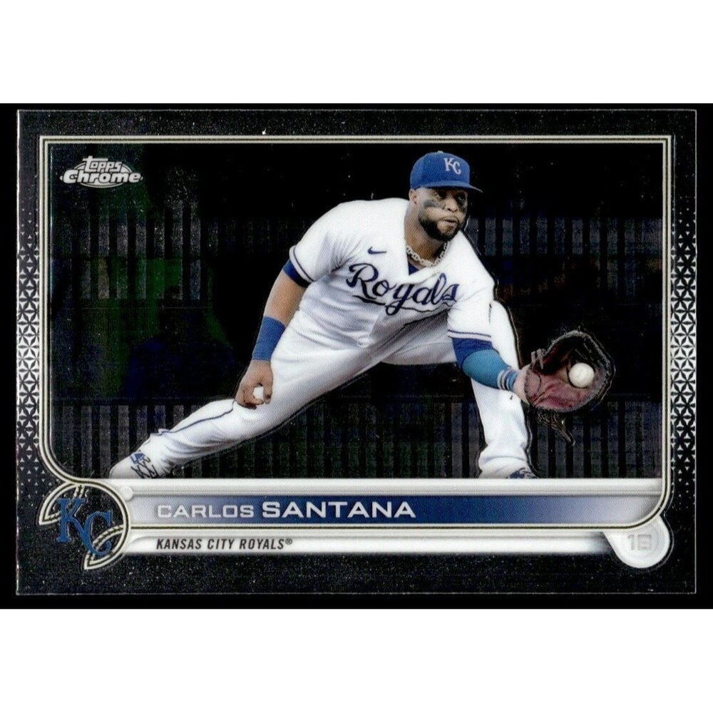 2022 Topps Chrome Carlos Santana Kansas City Royals #143
